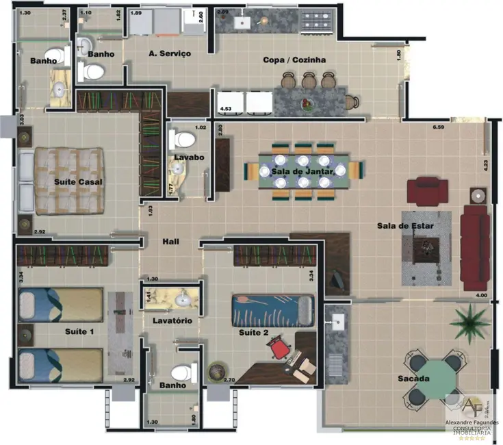 Foto 2 de Apartamento com 3 quartos à venda, 105m2 em Goiania - GO