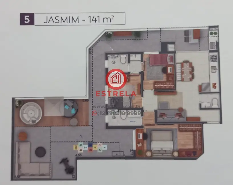 Foto 8 de Apartamento com 3 quartos à venda, 143m2 em Sao Jose Dos Campos - SP