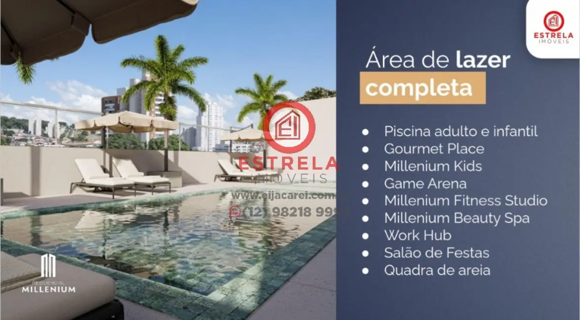 Foto 3 de Apartamento com 2 quartos à venda, 63m2 em Centro, Jacarei - SP