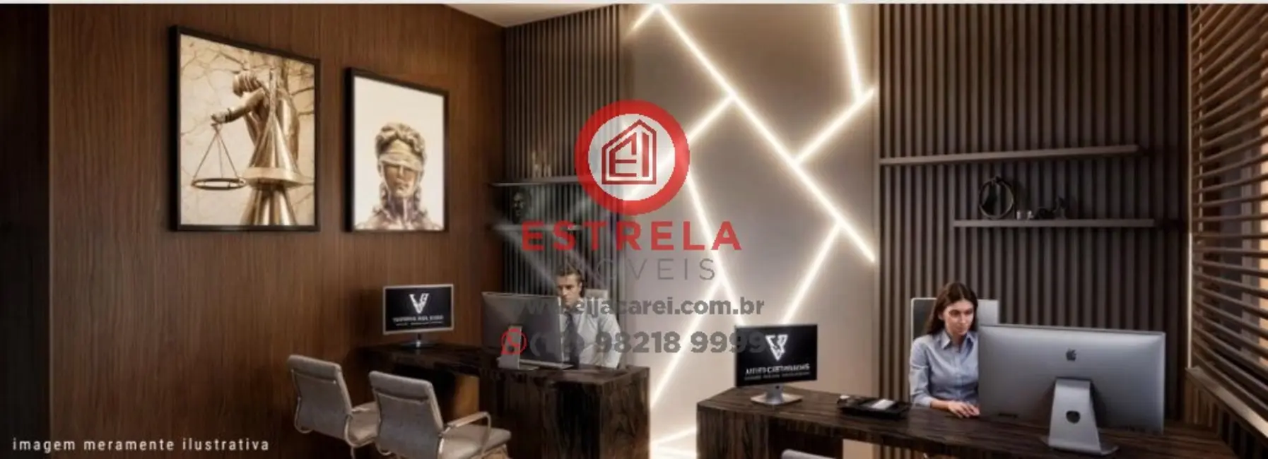 Foto 2 de Sala Comercial para alugar, 27m2 em Loteamento Villa Branca, Jacarei - SP