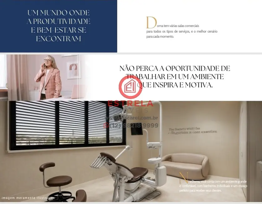 Foto 3 de Sala Comercial para alugar, 27m2 em Loteamento Villa Branca, Jacarei - SP