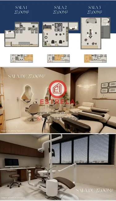 Foto 5 de Sala Comercial para alugar, 27m2 em Loteamento Villa Branca, Jacarei - SP