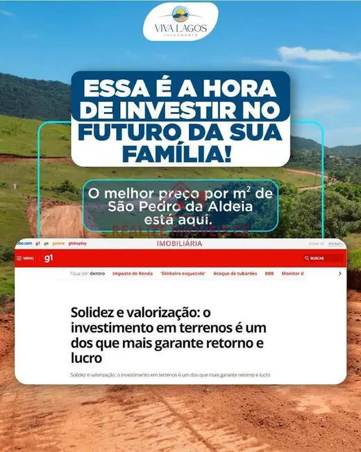 Foto 3 de Terreno / Lote à venda, 200m2 em Balneário São Pedro, Sao Pedro Da Aldeia - RJ