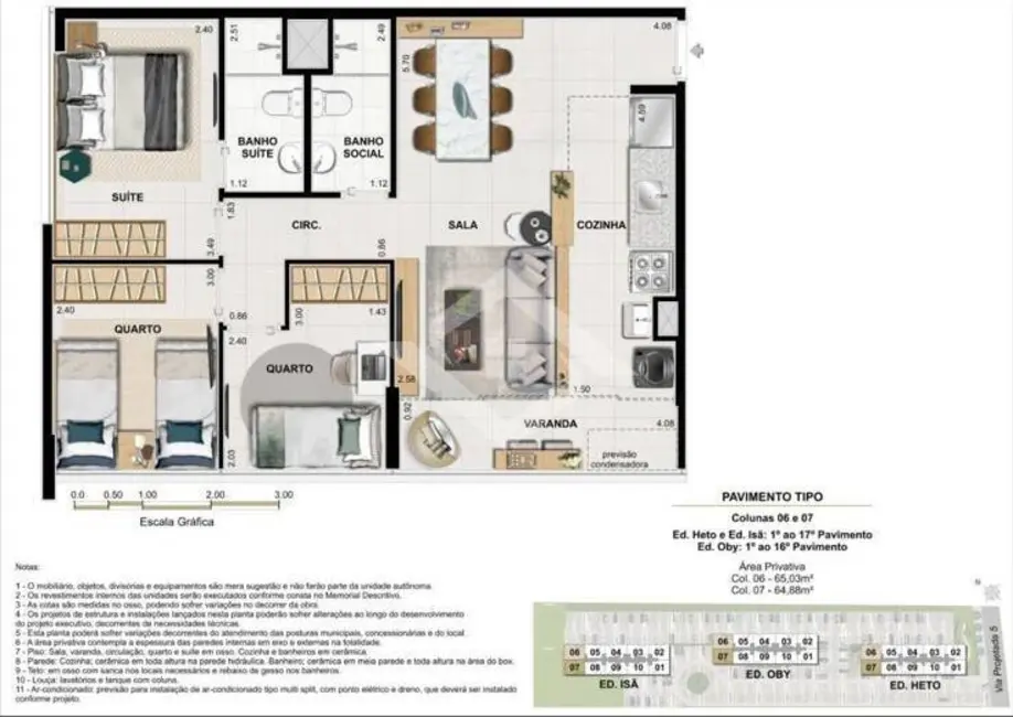 Foto 2 de Apartamento com 3 quartos à venda, 65m2 em Jacarepaguá, Rio De Janeiro - RJ