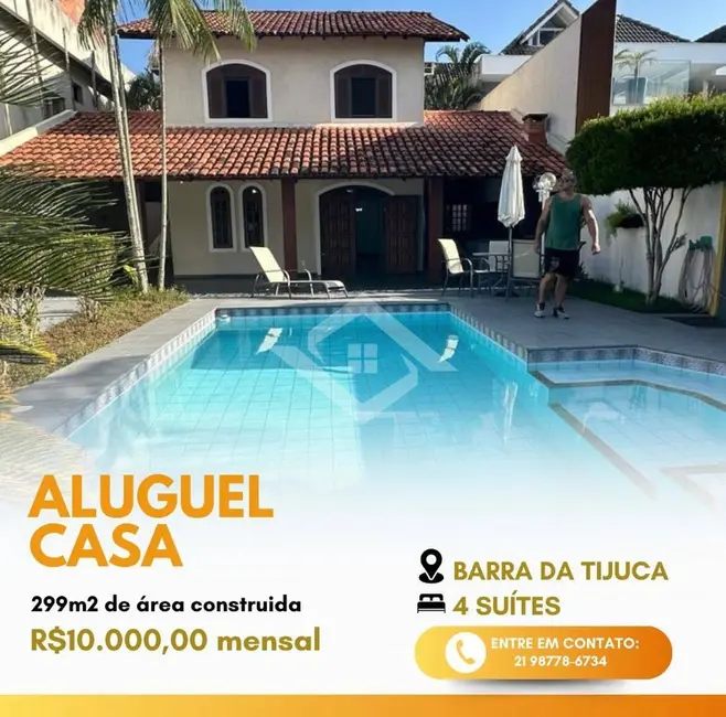 Foto 2 de Casa com 4 quartos à venda e para alugar, 400m2 em Barra da Tijuca, Rio De Janeiro - RJ