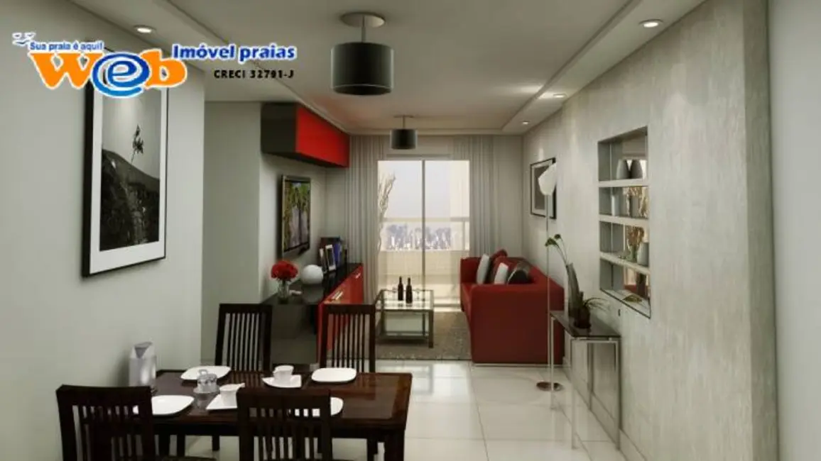Foto 2 de Apartamento com 2 quartos à venda, 70m2 em Aviação, Praia Grande - SP