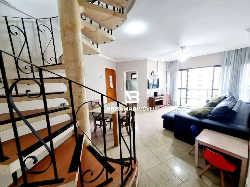 Foto 1 de Cobertura com 3 quartos para alugar, 249m2 em Barra Funda, Guaruja - SP