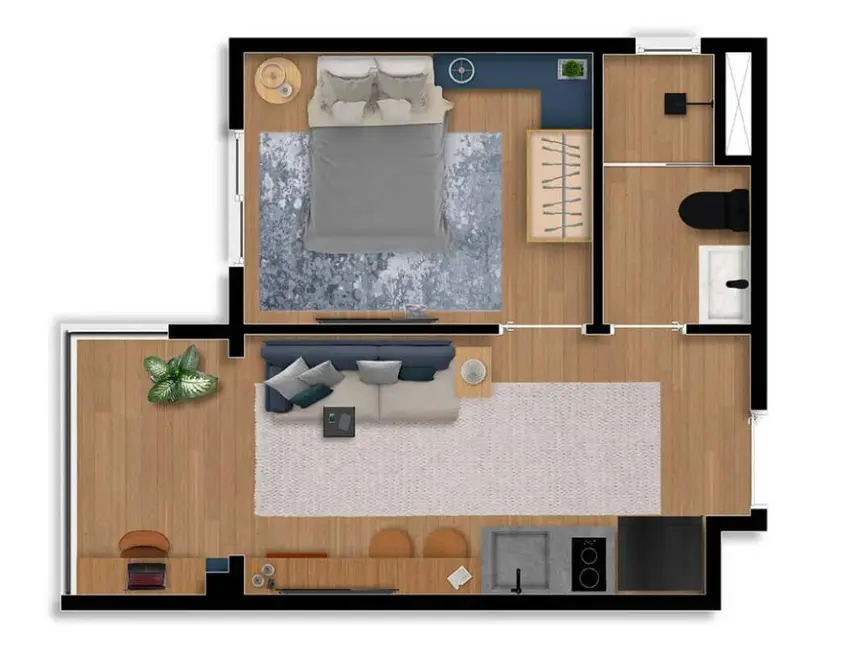 Apartamento com 1 quarto à venda, 28m2 em Moema, São Paulo - SP - imagem 3 Foto 3 de Apartamento com 1 quarto à venda, 28m2 em Moema, São Paulo - SP