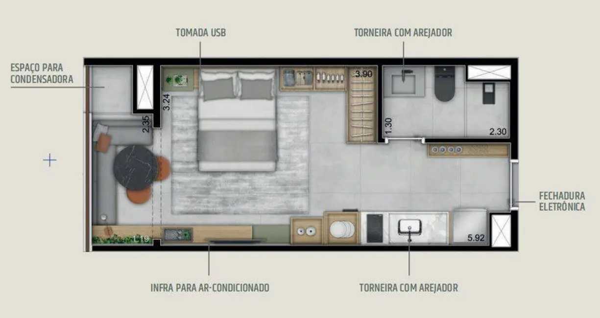 Foto 7 de Apartamento com 1 quarto à venda, 25m2 em Pinheiros, São Paulo - SP