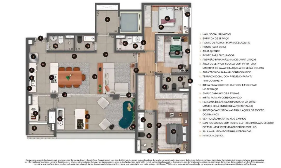 Foto 4 de Apartamento com 3 quartos à venda, 151m2 em São Paulo - SP