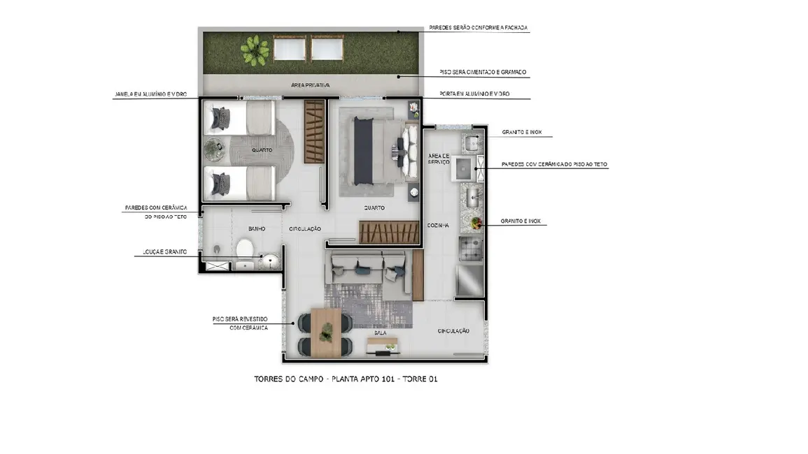 Foto 5 de Apartamento com 2 quartos à venda, 65m2 em Ceilândia Sul (Ceilândia), Brasilia - DF