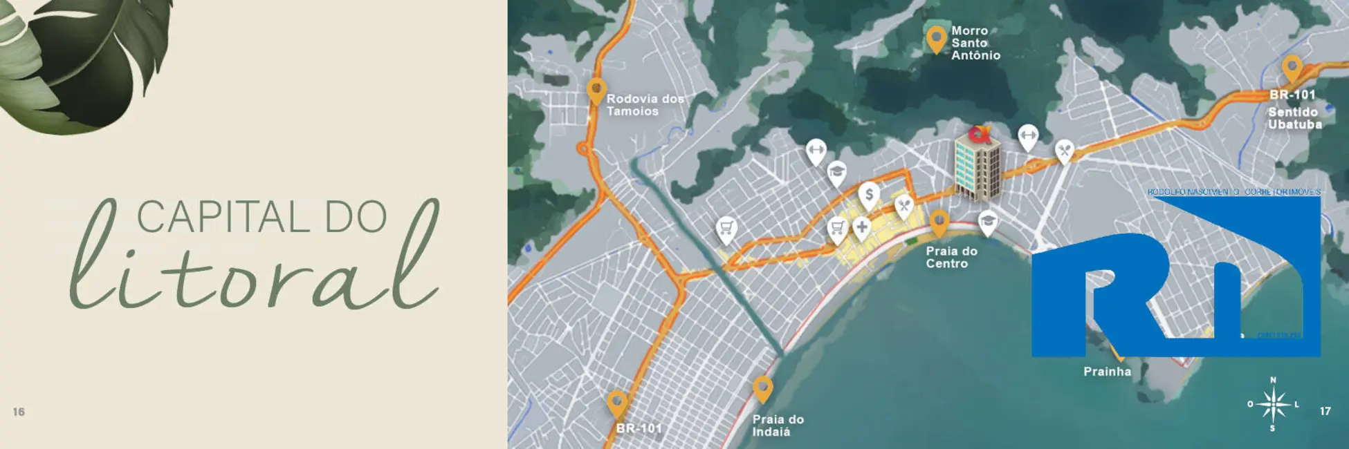 Foto 8 de Apartamento com 1 quarto à venda, 50m2 em Sumaré, Caraguatatuba - SP