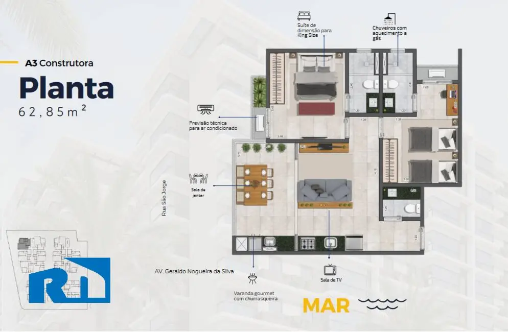 Foto 9 de Apartamento com 2 quartos à venda, 63m2 em Praia das Palmeiras, Caraguatatuba - SP