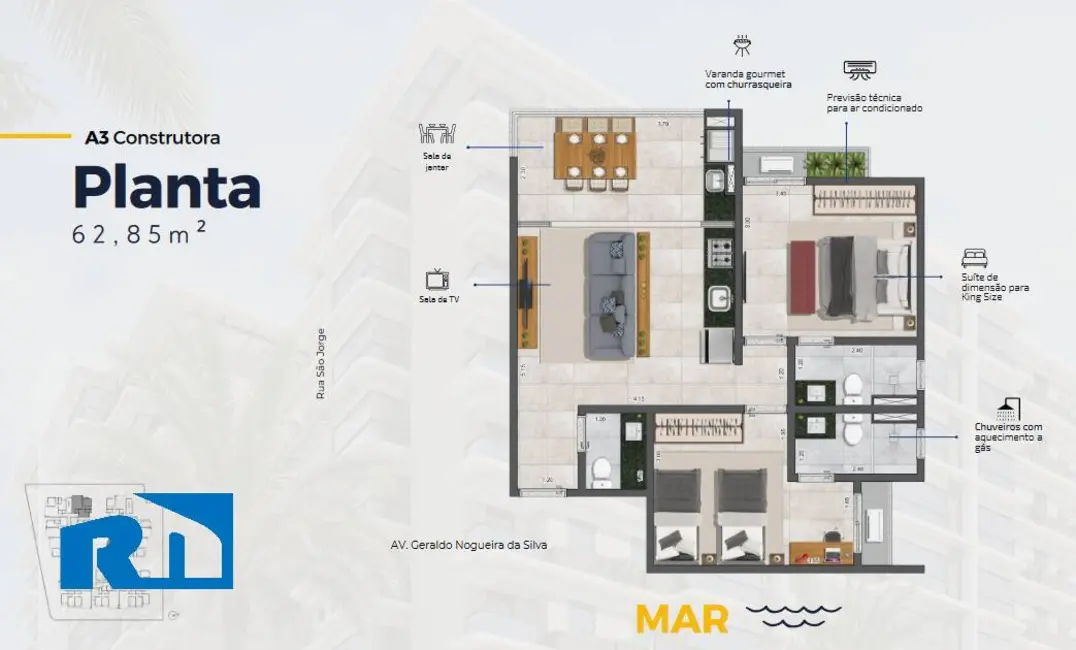 Foto 6 de Apartamento com 2 quartos à venda, 63m2 em Praia das Palmeiras, Caraguatatuba - SP