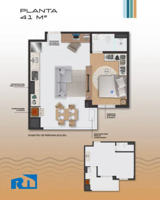 Foto 8 de Apartamento com 1 quarto à venda, 42m2 em Massaguaçu, Caraguatatuba - SP