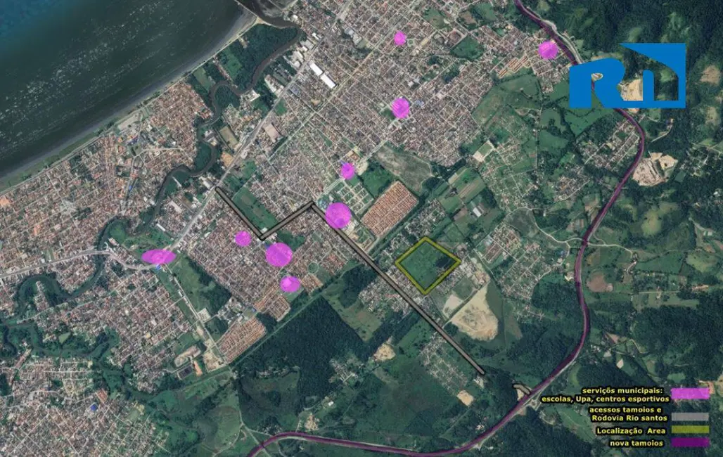 Foto 2 de Terreno / Lote à venda, 197000m2 em Jardim Primavera, Caraguatatuba - SP