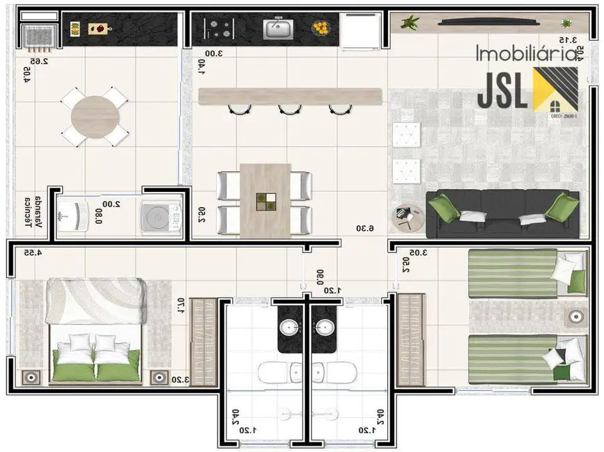 Apartamento com 2 quartos à venda, 68m2 em Ubatuba - SP - imagem 2 Foto 2 de Apartamento com 2 quartos à venda, 68m2 em Ubatuba - SP