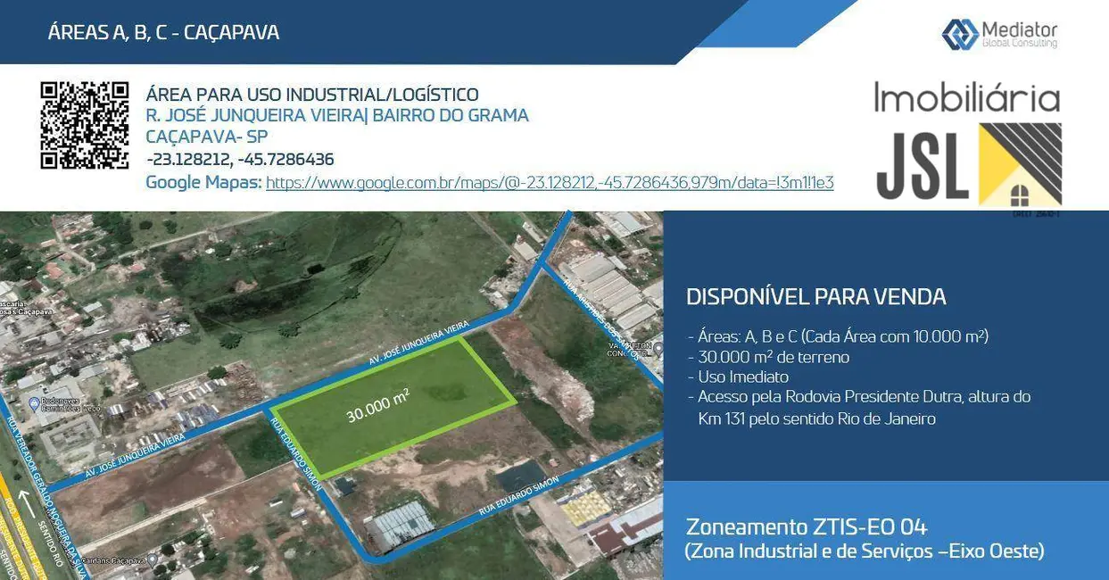 Foto 2 de Terreno / Lote à venda e para alugar, 30000m2 em Residencial Esperança, Cacapava - SP