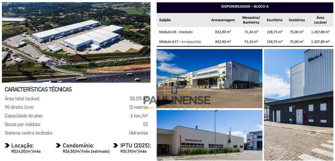 Foto 4 de Armazém / Galpão para alugar, 41730m2 em Jardim São Bento, Jundiai - SP