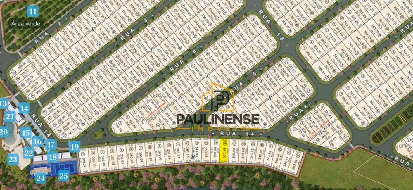 Foto 7 de Terreno / Lote à venda, 365m2 em Jardim Planalto, Paulinia - SP