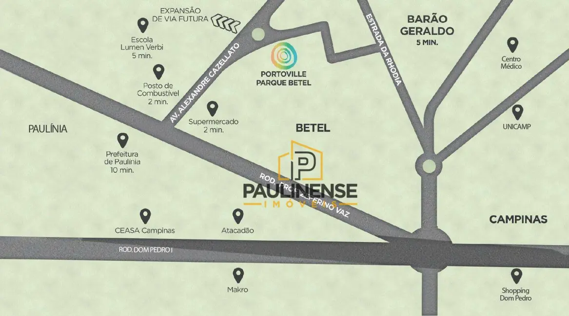 Foto 3 de Terreno / Lote à venda, 316m2 em Betel, Paulinia - SP