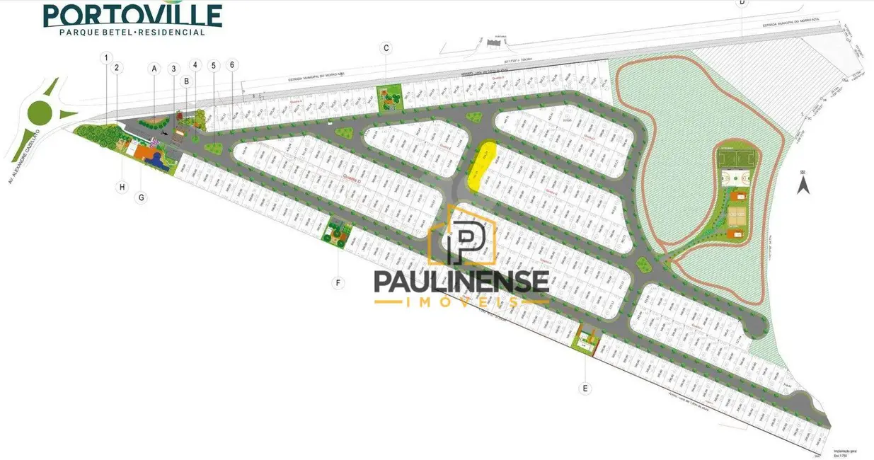 Foto 4 de Terreno / Lote à venda, 316m2 em Betel, Paulinia - SP