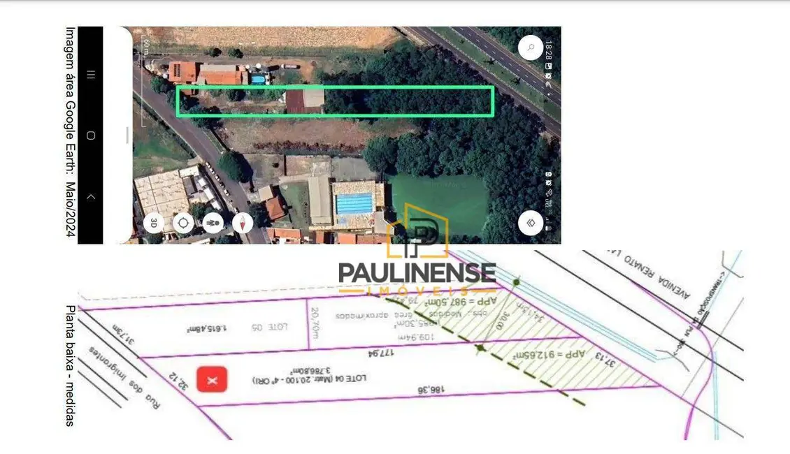 Foto 4 de Terreno / Lote à venda, 3786m2 em Parque da Figueira, Paulinia - SP
