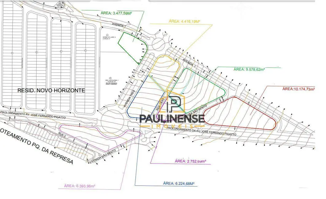 Terreno / Lote à venda, 2752m2 em Parque da Represa, Paulinia - SP - imagem 3 Foto 3 de Terreno / Lote à venda, 2752m2 em Parque da Represa, Paulinia - SP