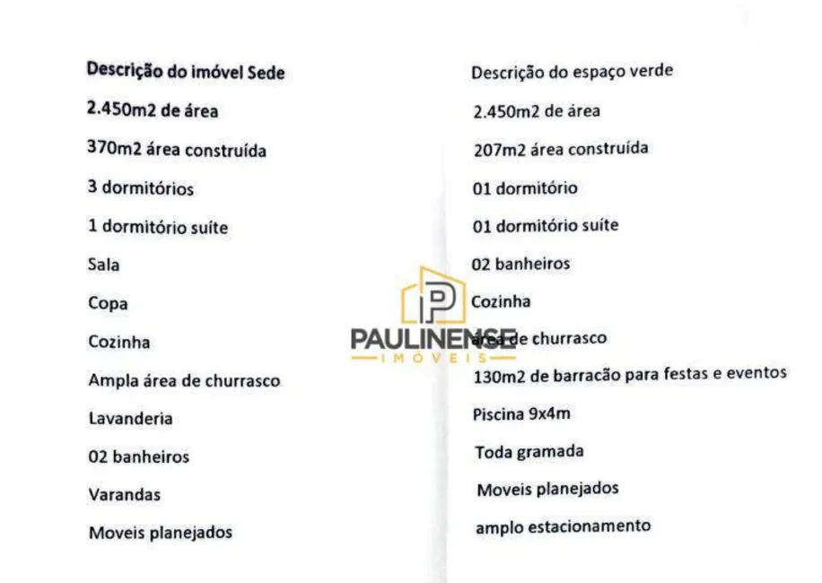 Foto 3 de Terreno / Lote à venda, 2450m2 em Chácara Monte Alegre, Sumare - SP