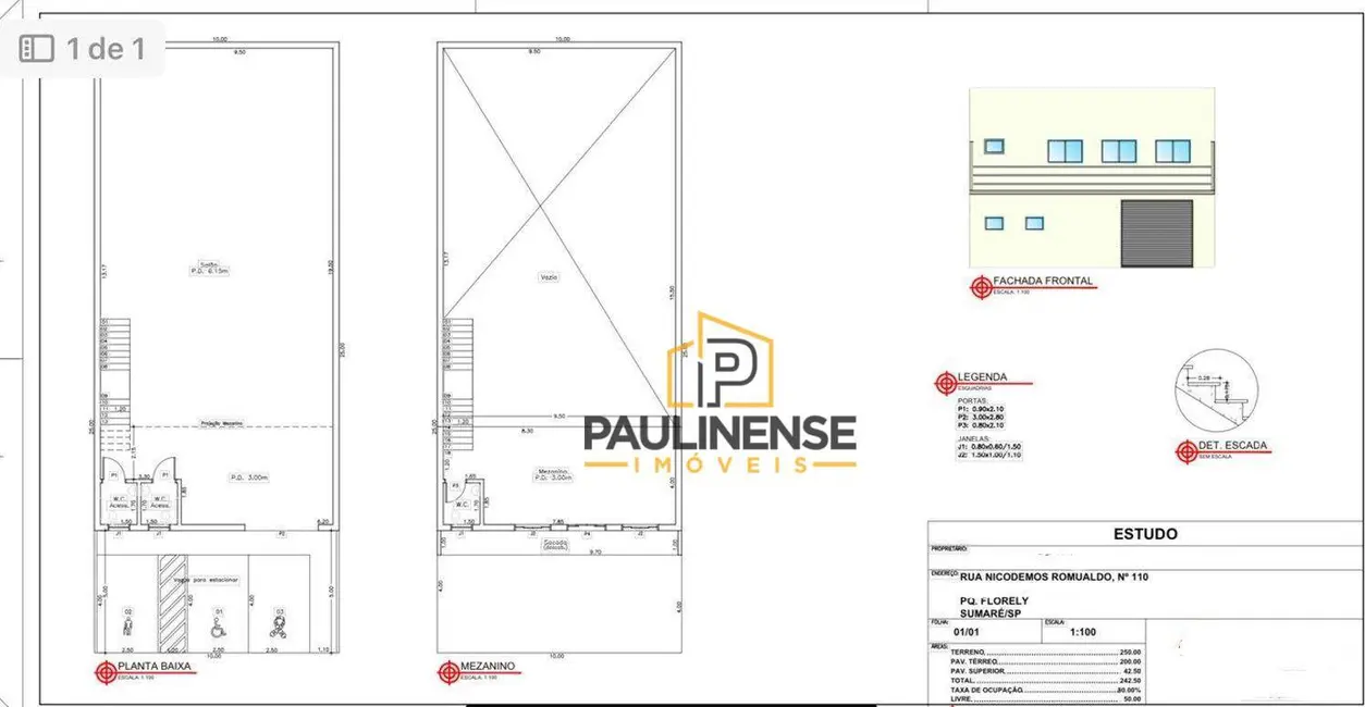 Foto 9 de Sala Comercial para alugar, 250m2 em Parque Florely (Nova Veneza), Sumare - SP