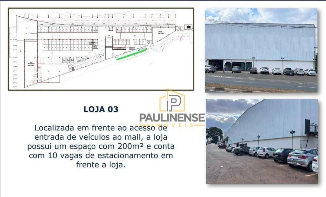 Foto 1 de Loja para alugar, 200m2 em Bela Vista, Paulinia - SP
