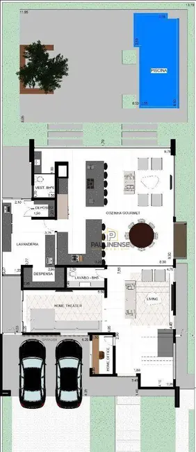 Foto 3 de Sobrado com 4 quartos à venda, 450m2 em Parque Brasil 500, Paulinia - SP