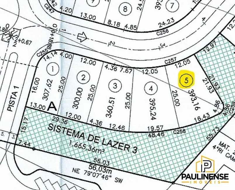 Foto 2 de Terreno / Lote à venda, 393m2 em Boa Esperança, Paulinia - SP