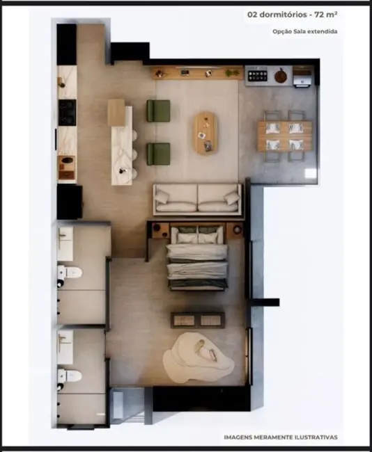 Foto 2 de Apartamento com 2 quartos à venda, 73m2 em Jardim, Santo Andre - SP