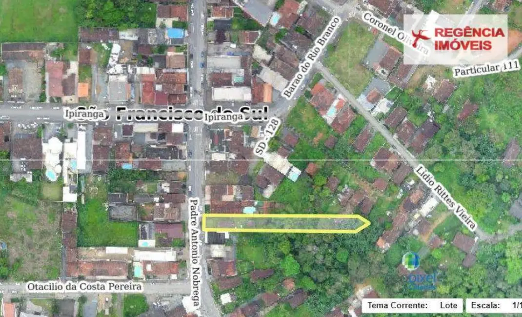 Foto 1 de Terreno / Lote à venda, 1032m2 em Sao Francisco Do Sul - SC