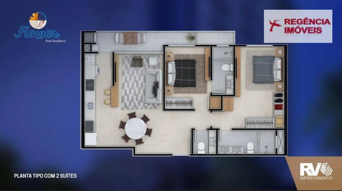 Foto 7 de Apartamento com 2 quartos à venda, 80m2 em Atiradores, Joinville - SC