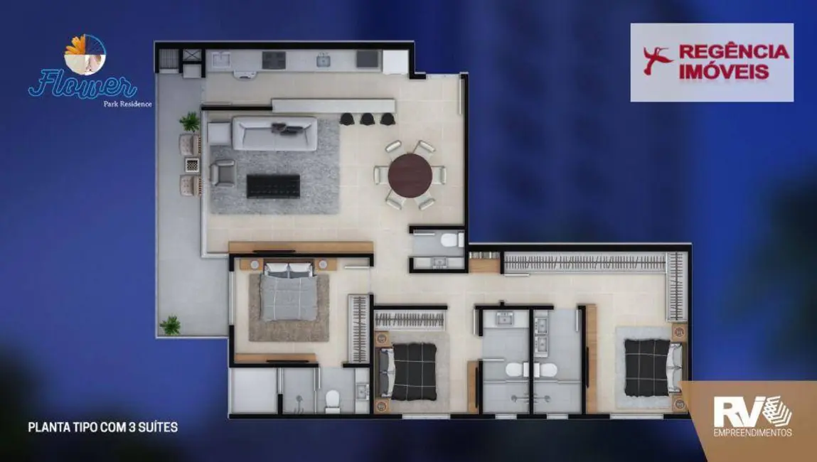 Foto 8 de Apartamento com 2 quartos à venda, 80m2 em Atiradores, Joinville - SC