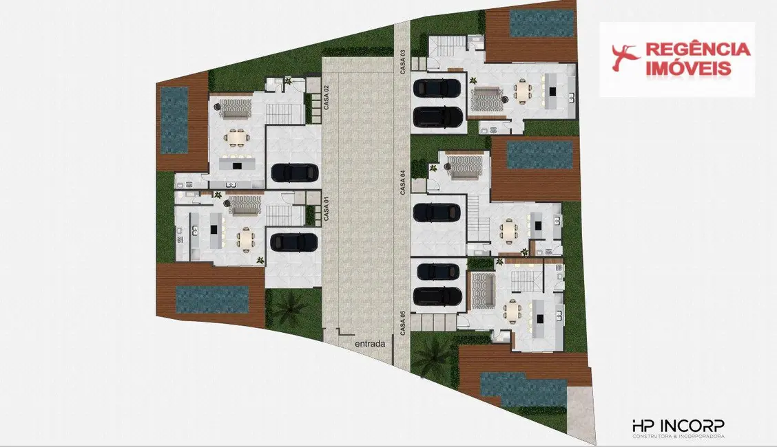 Foto 5 de Casa de Condomínio com 3 quartos à venda, 168m2 em Glória, Joinville - SC