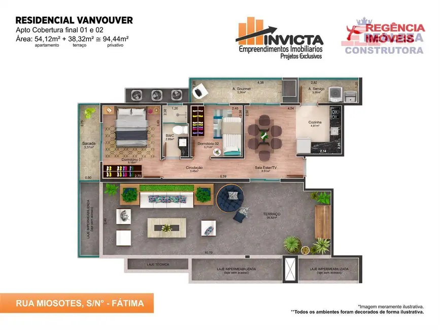 Foto 9 de Cobertura com 2 quartos à venda, 94m2 em Fátima, Joinville - SC