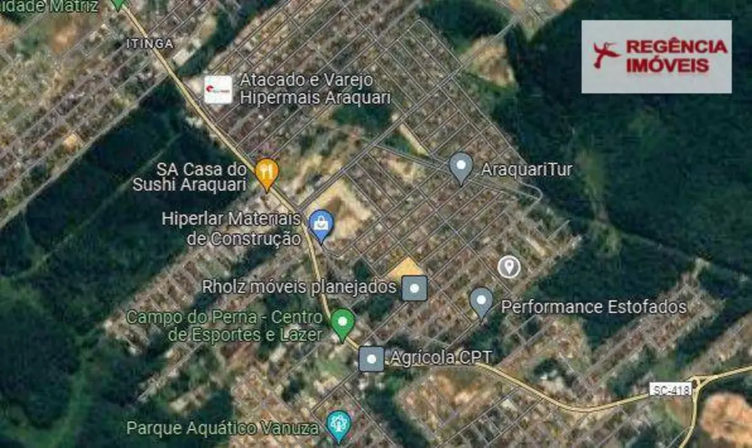 Foto 2 de Terreno / Lote à venda, 325m2 em Araquari - SC