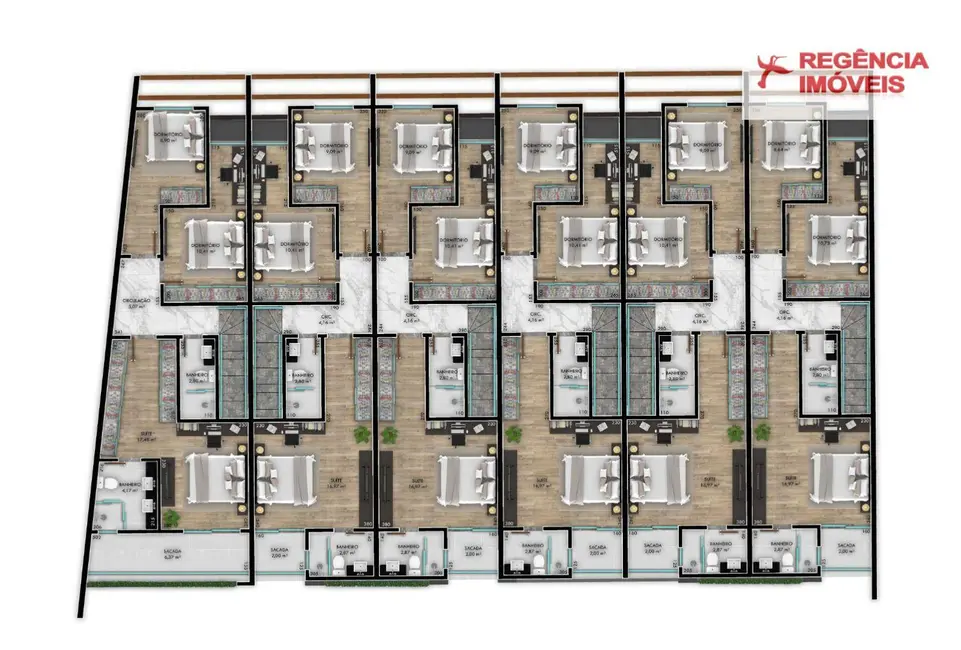 Foto 5 de Casa de Condomínio com 3 quartos à venda, 80m2 em Bom Retiro, Joinville - SC