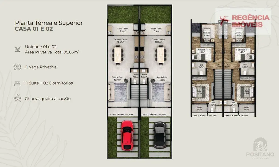 Foto 4 de Casa de Condomínio com 3 quartos à venda, 80m2 em Sao Francisco Do Sul - SC