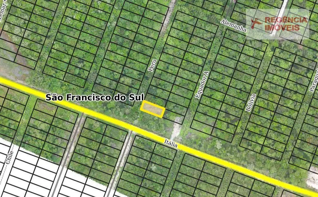 Foto 1 de Terreno / Lote à venda, 360m2 em Sao Francisco Do Sul - SC