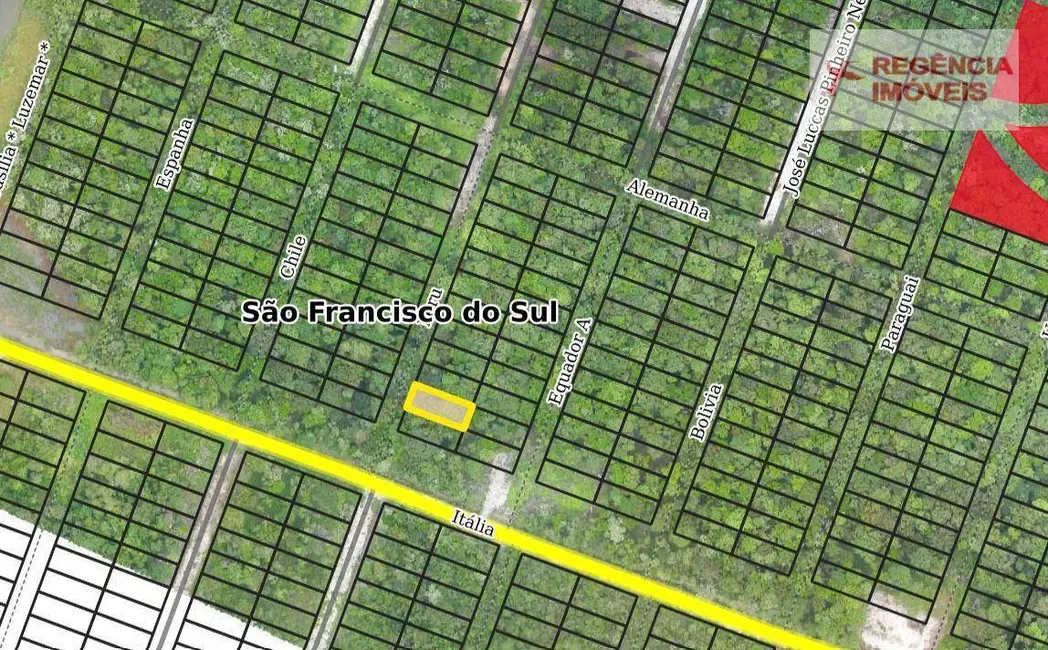 Foto 1 de Terreno / Lote à venda, 360m2 em Sao Francisco Do Sul - SC