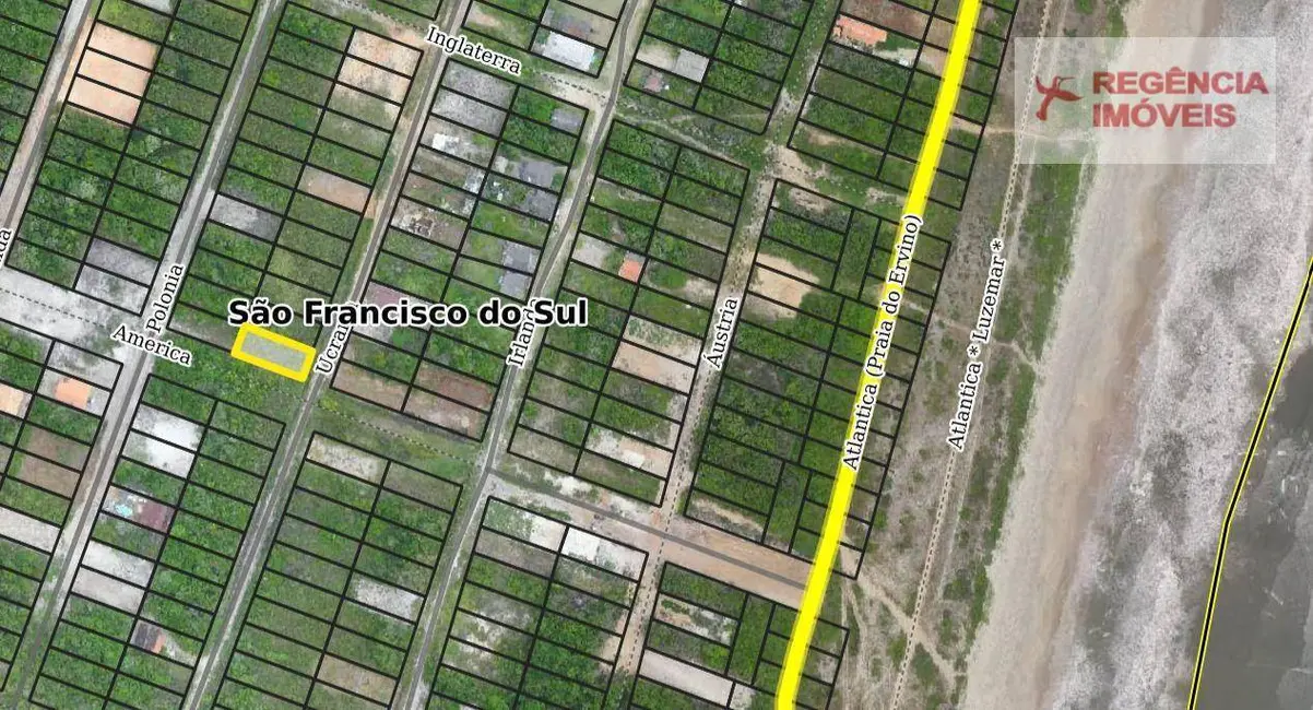 Foto 1 de Terreno / Lote à venda, 360m2 em Sao Francisco Do Sul - SC