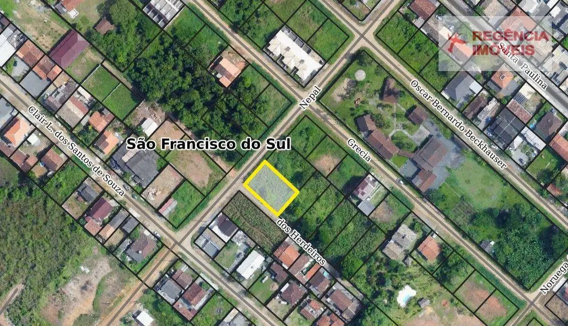 Foto 1 de Terreno / Lote à venda, 490m2 em Sao Francisco Do Sul - SC