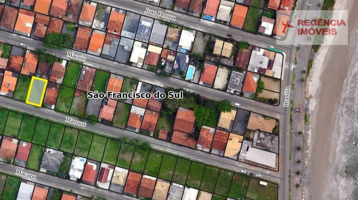 Foto 2 de Terreno / Lote à venda, 252m2 em Sao Francisco Do Sul - SC