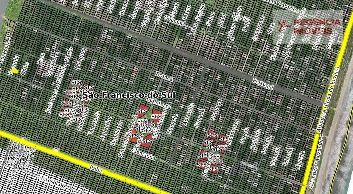 Foto 1 de Terreno / Lote à venda, 360m2 em Sao Francisco Do Sul - SC