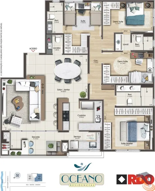 Apartamento com 4 quartos à venda, 144m2 em Estreito, Florianopolis - SC - imagem 5 Foto 5 de Apartamento com 4 quartos à venda, 144m2 em Estreito, Florianopolis - SC