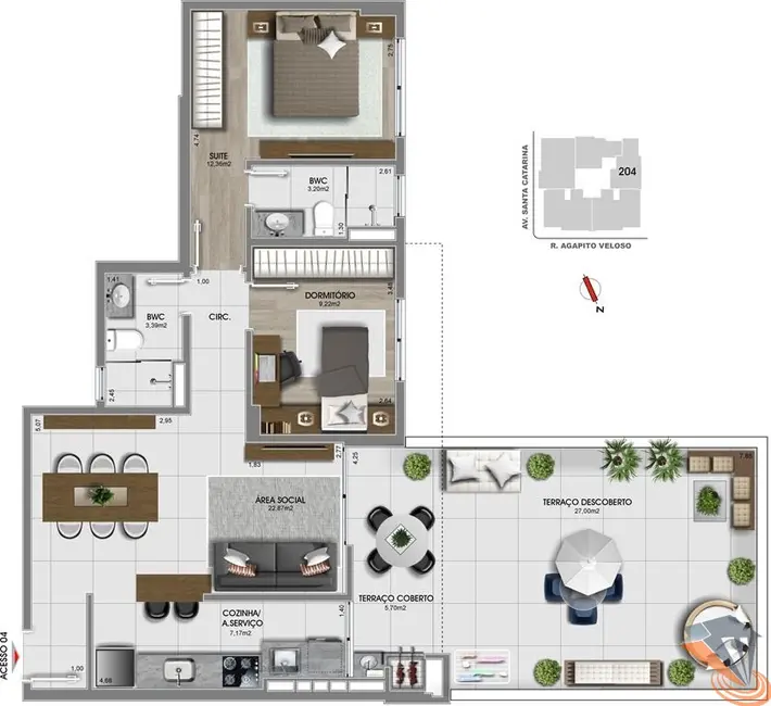 Foto 9 de Apartamento com 2 quartos à venda, 112m2 em Canto, Florianopolis - SC